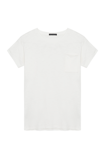 Cig Pocket Tee in white, flat front view showing the chest pocket