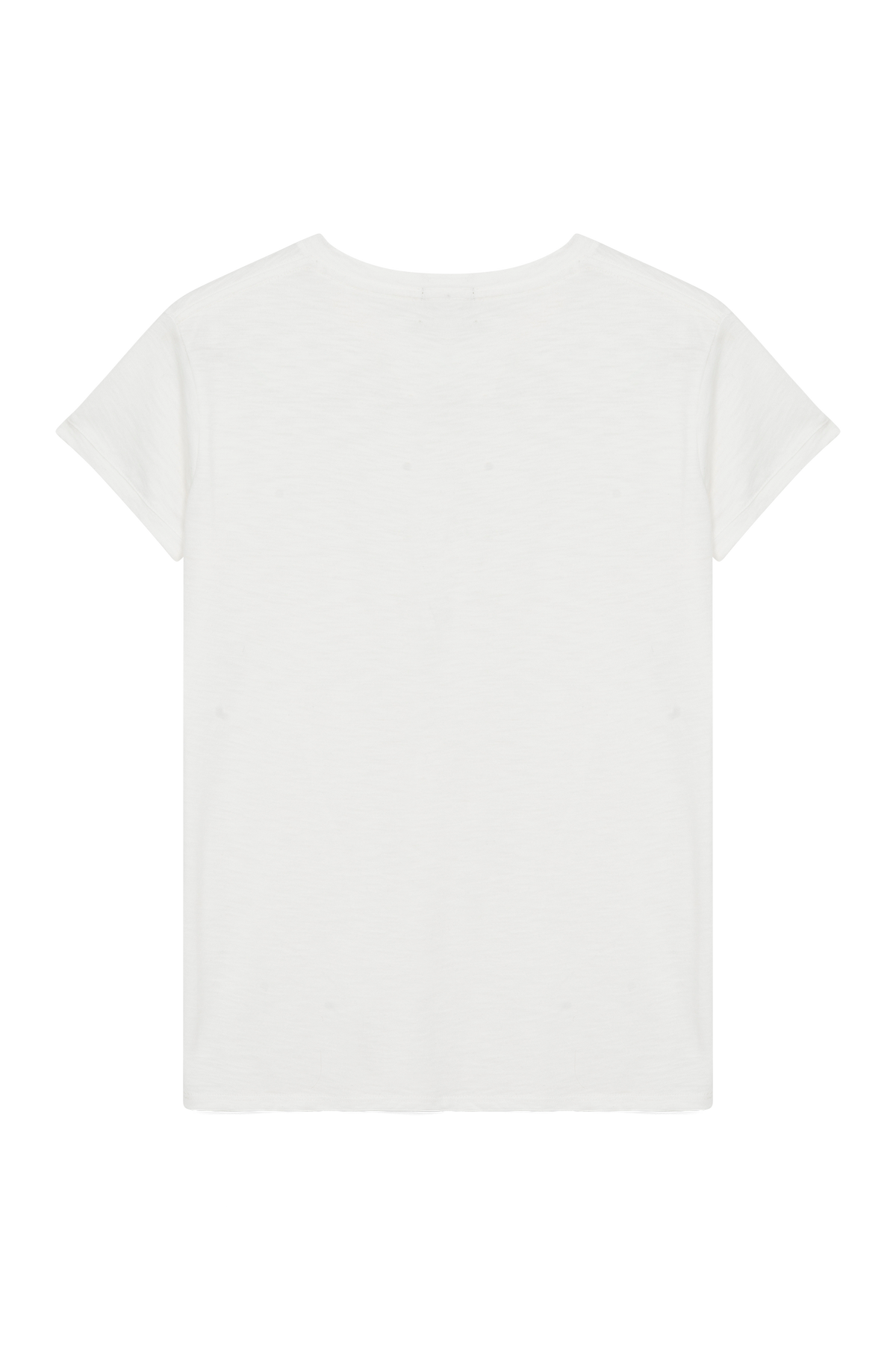 Cig Pocket Tee in white, flat back view