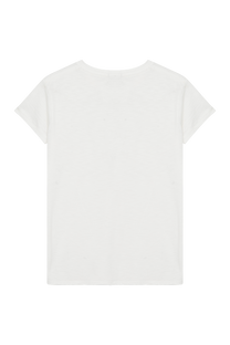 Cig Pocket Tee in white, flat back view