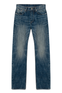 Hollywood Mid-Rise jean in washed blue, flat front view