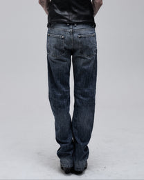 Hollywood Low-Rise jean in washed blue, back view on model