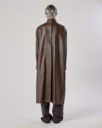 LEATHER OVERCOAT