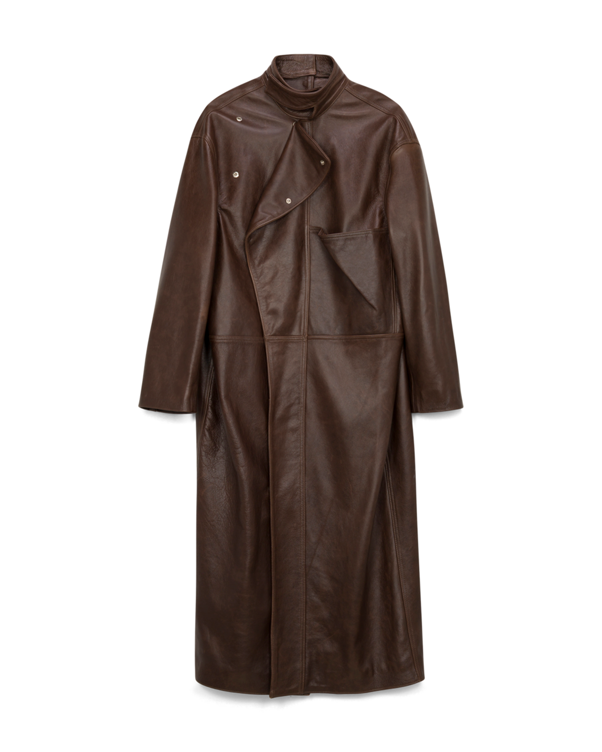 LEATHER OVERCOAT